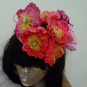 My project for course: Floral Textiles: I made poppies using your method.  I love poppies.  Made a hat for my mum. . Floral, Plant Design, and Textile Design project by Jenna Scarini - 10.24.2024