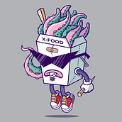 X food Ein Projekt aus dem Bereich Traditionelle Illustration von Davii Zapata - 24.10.2024