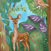 My project for course: Digital Illustration: Create a Colorful Nature Scene. Digital Illustration, Traditional illustration, and Naturalistic Illustration project by Nadiia Fedorets - 10.25.2024