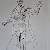 My project for course: Illustration for Comics: Anatomy of a Superhero. Comic, Desenho a lápis, Design de personagens, Ilustração tradicional, e Desenho anatômico projeto de Korin - 26.10.2024