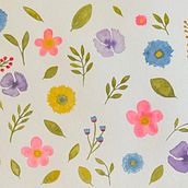 Mein Abschlussprojekt für den Kurs: Blumenmuster mit strahlenden Aquarellfarben. Traditional illustration, Botanical Illustration, Pattern Design, and Watercolor Painting project by Lina Ifeacho - 10.28.2024