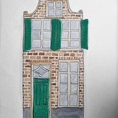 Mijn project van de cursus: Stadsbeeld in aquarel: breng je stad in beeld. Architectural Illustration, Painting, Watercolor Painting, and Drawing project by Daphne - 10.30.2024