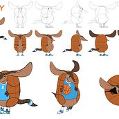 Progetto di una Mascotte per parco a tema sportivo. Ilustração digital, Design de personagens, e Concept Art projeto de Gabriele Bertin - 20.05.2024