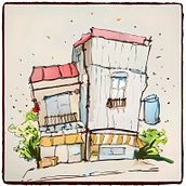 My project for course: Expressive Architectural Sketching with Colored Markers. Un proyecto de Ilustración arquitectónica, Dibujo, Ilustración con tinta, Sketchbook y Bocetado de Maria Simlinger - 30.10.2024