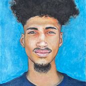 My project for course: Realistic Chalk Pastel Portraits. Een project van  Beeldende kunst,  Tekening,  Portrettekening, Realistische tekening y Traditionele illustratie van Nathalie Titterton - 31.10.2024