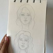 Meu projeto do curso: Caderno de retratos: explore o rosto humano . Membuat sketsa, Menggambar, Menggambar Potret, Menggambar Artistik, Dan Buku sketsa proyek oleh Ana Caroline Antunes Oliveira - 03.08.2022