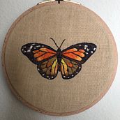 The Monarch Embroidery. Embroider, Traditional illustration, and Textile Design project by marciocha - 11.01.2024