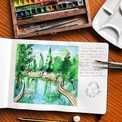Mi proyecto del curso: Cuaderno de viaje en acuarela. Traditional illustration, Architectural Illustration, Watercolor Painting, and Sketchbook project by dificilymas - 11.01.2024
