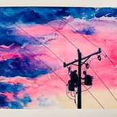 My project for course: Atmospheric Landscapes in Watercolor . Fine Arts, Painting, and Watercolor Painting project by Yuko Okuya - 11.01.2024