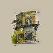 My project for course: Expressive Architectural Sketching with Colored Markers. Un proyecto de Bocetado, Dibujo, Ilustración arquitectónica, Sketchbook e Ilustración con tinta de azmi_haider92 - 31.10.2024