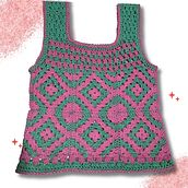 Mi proyecto del curso: Crochet: técnicas avanzadas para crear prendas coloridas Ein Projekt aus dem Bereich Crochet, DIY, Modedesign und Textildesign von Marcela Di Negro - 02.11.2024