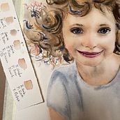My project for course: Watercolor Portraits: Capture a Model's Personality. Fine Arts, Portrait Drawing, Painting, and Watercolor Painting project by Ann - 10.30.2024