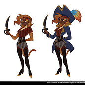 Hadozee Female Concept Character Design. Character Design, Digital Drawing, and Concept Art project by arthurb - 04.10.2024