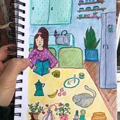 My project for course: Exploratory Sketchbook: Find Your Drawing Style Ein Projekt aus dem Bereich Skizzenentwurf, Kreativität, Zeichnung, Traditionelle Illustration, Aquarellmalerei, Gouachemalerei und Sketchbook von m_alexe - 06.11.2024