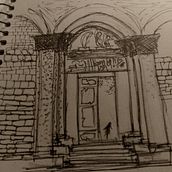 My project for course: Architectural Sketching: Thinking with Pen and Paper. Architectural Illustration, Architecture, Drawing, Sketchbook, Sketching, and Spatial Design project by maryam_benotman123 - 11.06.2024