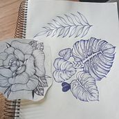 Mi proyecto del curso  Tatuaje botánico con puntillismo. Tattoo Design, Traditional illustration, and Botanical Illustration project by gusano_22 - 11.06.2024