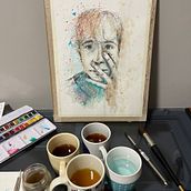 My project for course: Experimental Portraiture with Ink, Tea and Alcohol. Un projet de Dessin, Beaux Arts, Illustration à l'encre , et Peinture de myimpossibleobject - 07.11.2024