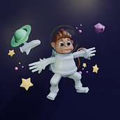 Mi proyecto del curso: Creación de personajes en 3D con Blender. 3D, 3D Character Design, 3D Design, 3D Modeling, and Character Design project by Leandro Garcia - 11.07.2024