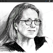 Mijn project van de cursus: Moderne portretten met Procreate: stileer je onderwerp. Digital Drawing, Digital Illustration, and Traditional illustration project by ton_schuring - 11.08.2024