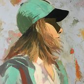 Mon projet du cours : Techniques expérimentales de portrait à l'huile. Fine Arts, Oil Painting, and Painting project by l_escales - 11.02.2024