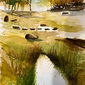 My project for course: Natural Landscapes in Watercolor. Projekt z dziedziny  Sztuki piękne,  Malarstwo i Malowanie akwarelą użytkownika zhimakaman - 09.11.2024