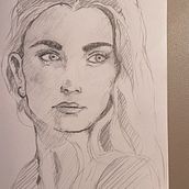 Mi proyecto del curso: Cuaderno de retratos a línea con grafito. Drawing, Portrait Drawing, Sketchbook, Sketching, and Fine Arts project by Irina Colomer - 11.10.2024