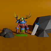 Il mio progetto del corso: Modellazione di personaggi low poly per videogiochi. Un progetto di Character design 3D, Videogiochi, 3D, Modellazione 3D e Progettazione di videogiochi di jimmy93a - 11.11.2024