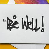 Black D Paper Co. | Be Well Notecard . % piatralusen tarafından hazırlanan Sokak Sanatı, Ve Kağıt El Sanatları projesi - 11.11.2024