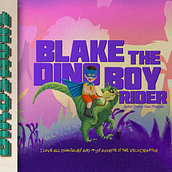 Blake the Dino Boy Rider Ein Projekt aus dem Bereich Design von Figuren, Bildung, Digitale Illustration und Kinderillustration von Taariq Adonis - 12.11.2024