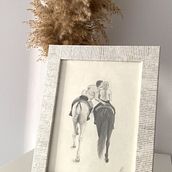 Dibujo Pareja a caballo. Projekt z dziedziny Design, R, sunek ołówkiem,  R, sunek, R, sunek realist, czn,  R, sunek art, st, czn,  Sztuki piękne i Fotografia użytkownika Marta Sánchez - 12.11.2024