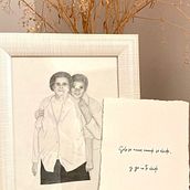 Dibujo Abuela y nieta. Projekt z dziedziny Design, R, sunek ołówkiem,  R, sunek, Portret, R, sunek realist, czn,  R, sunek art, st, czn,  Sztuki piękne, Fotografia i Fotografia portretowa użytkownika Marta Sánchez - 12.11.2024