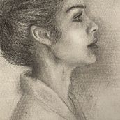 Retrato de perfil. Pencil Drawing, Drawing, and Portrait Drawing project by Fiorella Zegarra - 11.13.2024