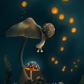 My project for course: Fantastical Illustrations with Procreate ("Curious Snail") . Un progetto di Disegno digitale, Illustrazione digitale e Illustrazione tradizionale di Anja Rutishauser - 13.11.2024