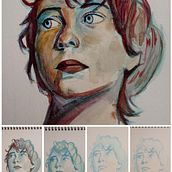 Mi proyecto del curso: Retrato artístico en acuarela. Fine Arts, Portrait Drawing, Painting, and Watercolor Painting project by carlos peñas - 11.13.2024