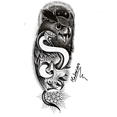 Mi proyecto del curso: Diseño e ilustración digital de tatuajes con Procreate. Graphic Design, Traditional illustration, Digital Illustration, Tattoo Design, and Digital Drawing project by cristian_cmmer - 11.14.2024
