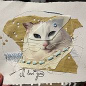 Mi proyecto del curso: Técnicas de bordado experimental sobre papel. Embroider, Fine Arts, Collage, and Textile Design project by zazyl - 11.14.2024