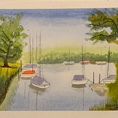 My project for course: Watercolor Techniques for Painting Seascapes. Watercolor Painting project by agiusg - 11.14.2024