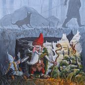 My project for course: Fantasy Acrylic Painting. Telling a story. Pintura Acrílica, Design de personagens, e Pintura projeto de Viktor Sjöberg - 15.11.2024