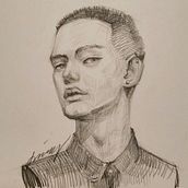 My project for course: Graphite Line Drawing for Portrait Sketchbooking. Un projet de Dessin, Dessin de portrait, Carnet de croquis , et Esquisse  de J Kang - 17.11.2024