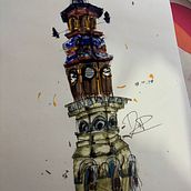 Mi proyecto del curso: Dibujo arquitectónico expresivo con marcadores de colores. Architectural Illustration, Drawing, Ink Illustration, Sketchbook, and Sketching project by Maria Diez Pacheco - 11.13.2024