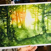 My project for course: Dreamy Watercolor Landscapes: Paint with Light. Painting, and Watercolor Painting project by nuts912 - 11.17.2024