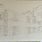 Mon projet du cours : Illustration urbaine avec techniques d'encrage. Architectural Illustration, Drawing, Ink Illustration, Sketchbook, and Sketching project by Florent Létique - 11.18.2024