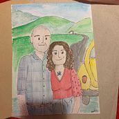 Meu projeto do curso: Dan e Ale. Colored Pencil Drawing, Traditional illustration, Painting, Portrait Drawing, and Watercolor Painting project by anapribotelho_1 - 11.19.2024