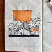 Perspectiva + Sección Sketching para Arquitectos. Een project van Architectuur y Traditionele illustratie van Sebastián Méndez - 18.11.2024