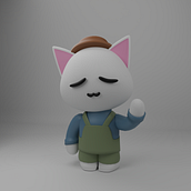 Mi proyecto del curso: Creación de personajes en 3D con Blender. Un progetto di 3D, Character design 3D, Progettazione 3D, Modellazione 3D e Character design di Demian Verges - 20.11.2024