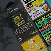 BASICAMENTE FESTIVALES. Un projet de Design , Publicité, Br, ing et identité , et Design graphique de Basilio Ferrandiz Espartal - 20.11.2024