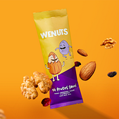 WENUTS fun healthy snacks. Br, ing, Identit, Art Direction, Food St, ling, Creative Consulting, Graphic Design, Children's Illustration, and Design project by Mariam López Gomezcoello - 11.20.2024