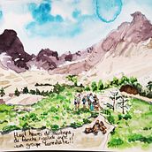 Mon projet du cours : Urban sketching : exprimez votre univers sous une nouvelle perspective. Traditional illustration, Architectural Illustration, Watercolor Painting, Sketchbook, and Sketching project by Émilie Lucas - 08.05.2022