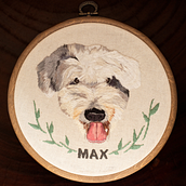 Mi proyecto del curso: Retratos de mascotas: técnicas para bordar pelaje. Un progetto di Artigianato, Ricamo e Textile Design di Esthela Gómez - 23.11.2024