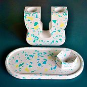 Mi proyecto del curso: Accesorios para el hogar de terrazo con resina Jesmonite. Un progetto di Artigianato e Design e creazione di mobili di Israel Alfaro - 24.11.2024